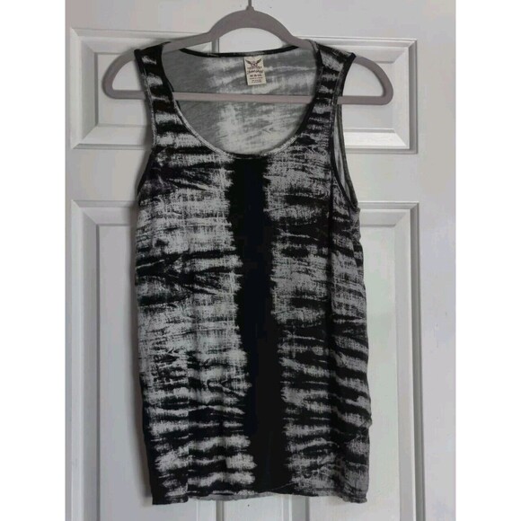 Faded Glory Womens Tank Top "Olive Leaves" Multi Colored Layered Back Sz M 8-10 - Picture 2 of 11